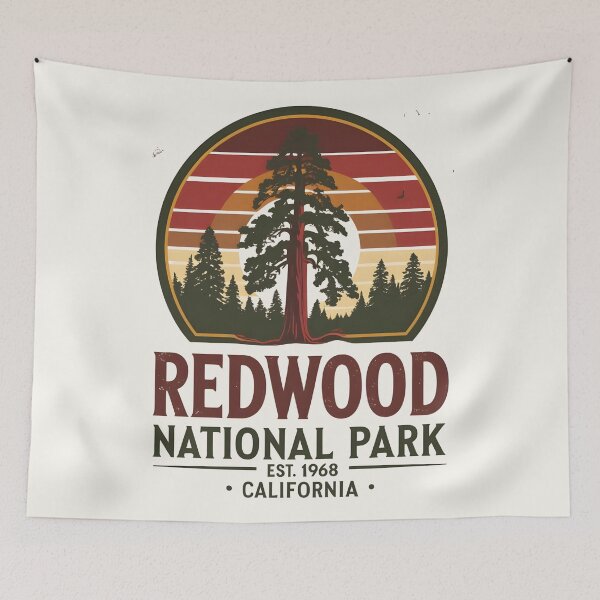 Item preview, Redwood National Park - California designed and sold by GoodOldVintage.