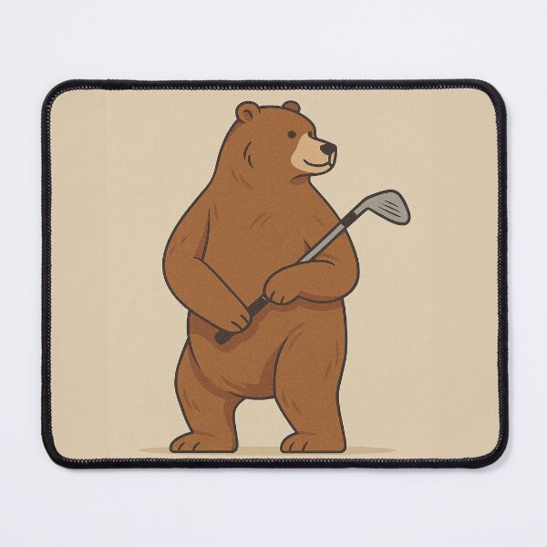 Item preview, Bear with golf club designed and sold by AnimaloDesigns.