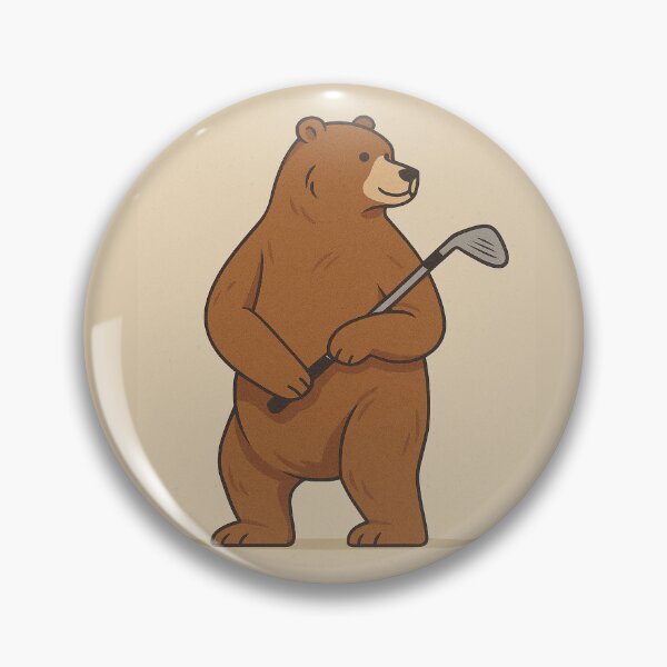 Item preview, Bear with golf club designed and sold by AnimaloDesigns.