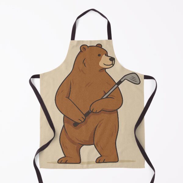Item preview, Bear with golf club designed and sold by AnimaloDesigns.