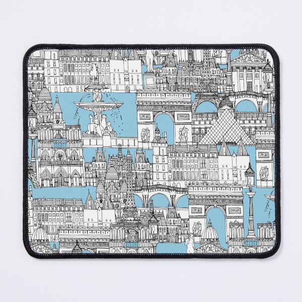Item preview, Paris toile cornflower blue designed and sold by scrummy.
