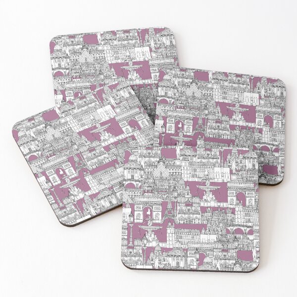 Item preview, Paris toile raspberry designed and sold by scrummy.