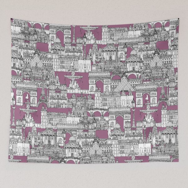 Item preview, Paris toile raspberry designed and sold by scrummy.