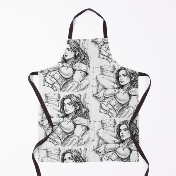 Item preview, Resting Warrior woman in armor fantasy art designed and sold by Vintage Designs +.