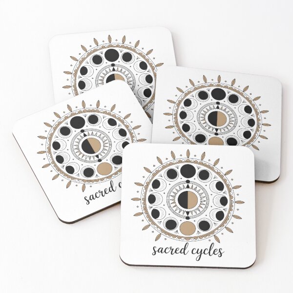 Item preview, Sacred Cycles – Boho Lunar Phases Mandala Art designed and sold by ArtByYunus.