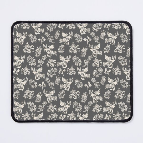 Item preview, Block print Bird & Flower designed and sold by Karierteblume.