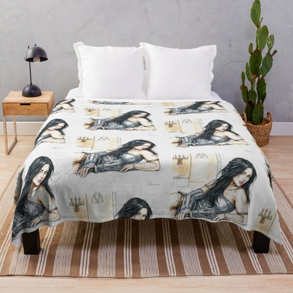Item preview, Resting Warrior woman in armor fantasy art designed and sold by Vintage Designs +.