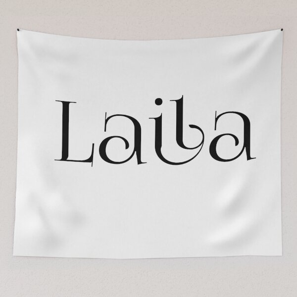 Item preview, Laila – Elegant Arabic Name in Black Foglight Font for Light Shirts designed and sold by Simplty.