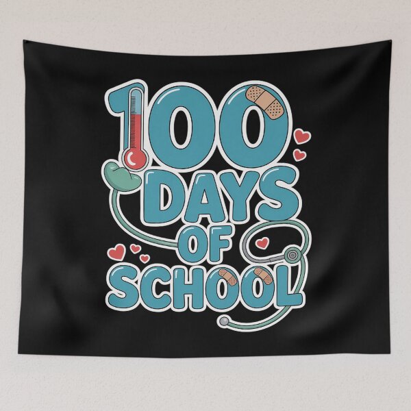 Item preview, School Nurse 100 Days of School designed and sold by CookWorldLaughs.