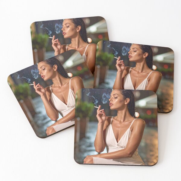 Item preview, Mysterious Night Beauty – Elegant Woman in White Dress with Film Noir Aesthetic designed and sold by LMV-Studio.