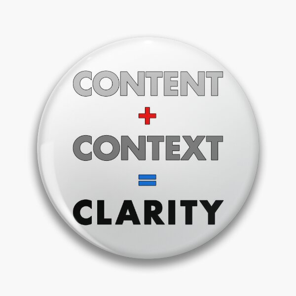Item preview, Content + Context = Clarity designed and sold by palmprints.