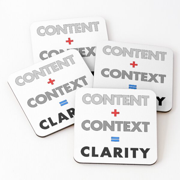 Item preview, Content + Context = Clarity designed and sold by palmprints.