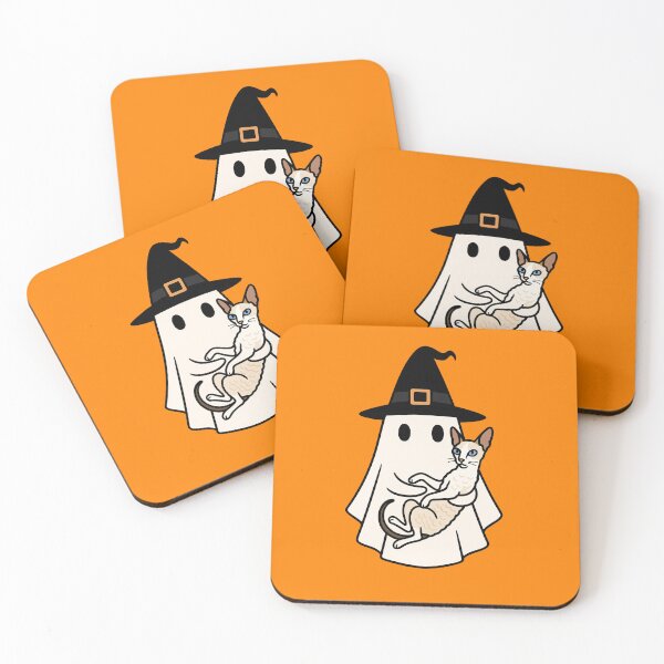 Item preview, Cornish Rex Cat Halloween Ghost Witch Hat Mom Dad Kids designed and sold by FurryHavenPH.