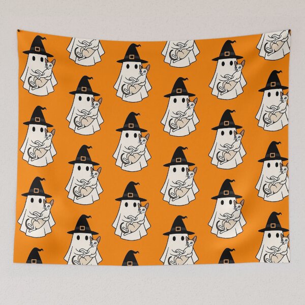 Item preview, Cornish Rex Cat Halloween Ghost Witch Hat Mom Dad Kids designed and sold by FurryHavenPH.