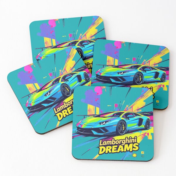 Item preview, Neon Lamborghini Dreams Art Print | Vibrant Supercar Fan Design designed and sold by TheGaliyaStudio.