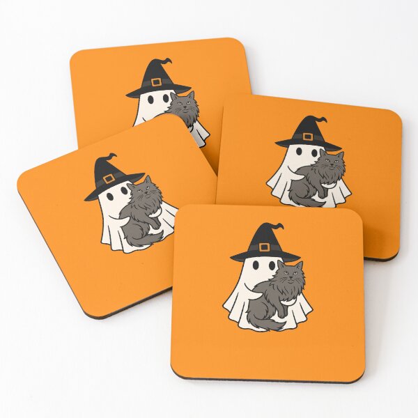 Artikelvorschau, Nebelung Katze Halloween Geist Hexe Hut Mama Papa Kinder entworfen und verkauft von FurryHavenPH.