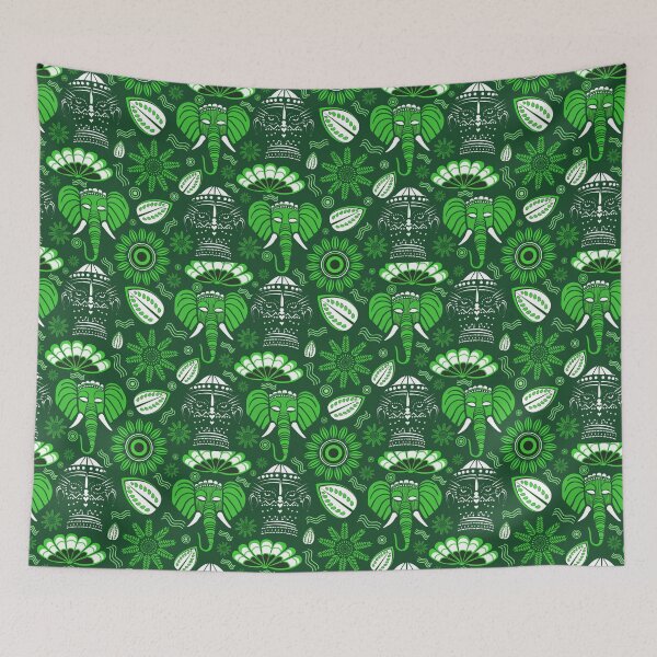 Item preview, Ethnic Kerala Green Pattern designed and sold by Art of Instine.