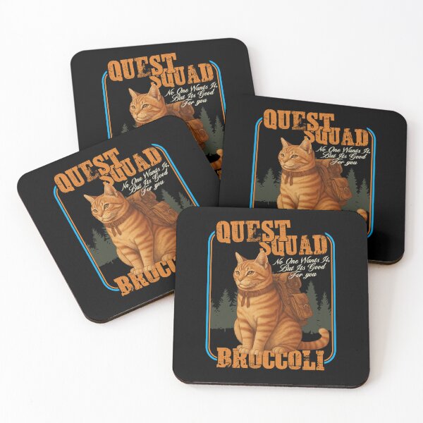 Item preview, Quest Fantasy Squad Broccoli Kitten Funny Cat designed and sold by gear-posters.