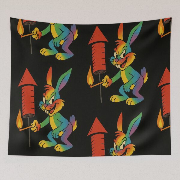Item preview, Bunny with a firecracker designed and sold by 22nd Century Picasso.