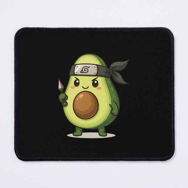 Artikelvorschau, Niedlicher Ninja-Avocado-Chibi-Cartoon | Lustiges Kawaii-Fruchtkrieger-Design entworfen und verkauft von ColorSplash123.