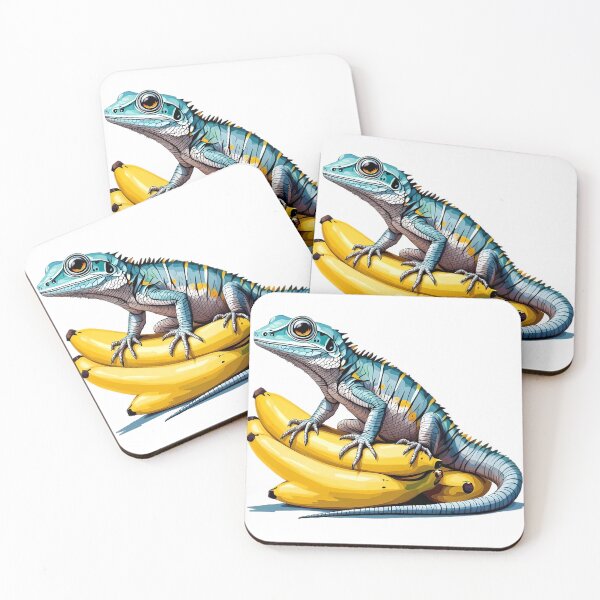 Item preview, A lizard sitting on a bunch of bananas designed and sold by DOG DESIGN.