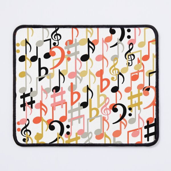 Item preview, Colorful pastel music symbols, notes on white background designed and sold by BellaRoxiell.