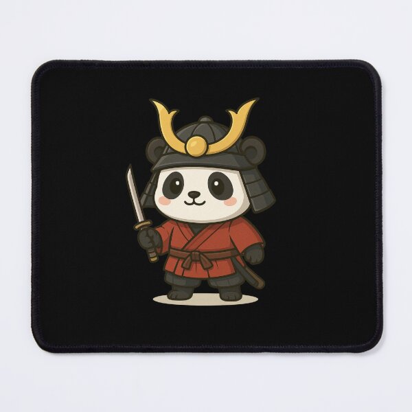 Item preview, Samurai Panda Chibi | Cute Warrior Panda in Samurai Outfit with Katana designed and sold by ColorSplash123.