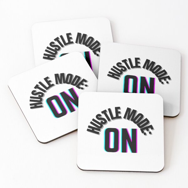 Item preview, Hustle Mode: ON – Motivational Typography for Dream Chasers designed and sold by thoratsdesign.