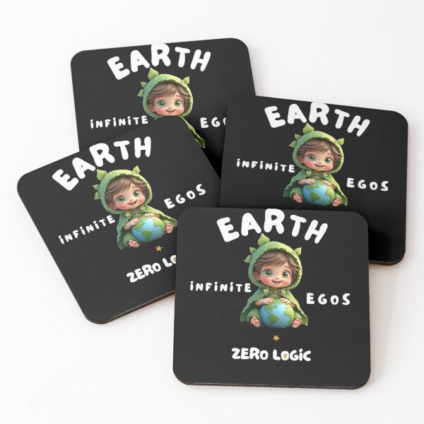 Item preview, Cute Boy Holding Earth – Ego vs Logic Quote designed and sold by Pallavii.