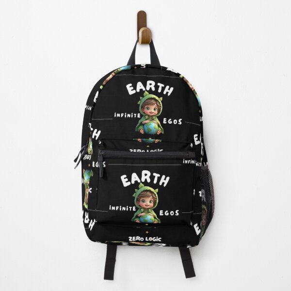 Item preview, Cute Boy Holding Earth – Ego vs Logic Quote designed and sold by Pallavii.