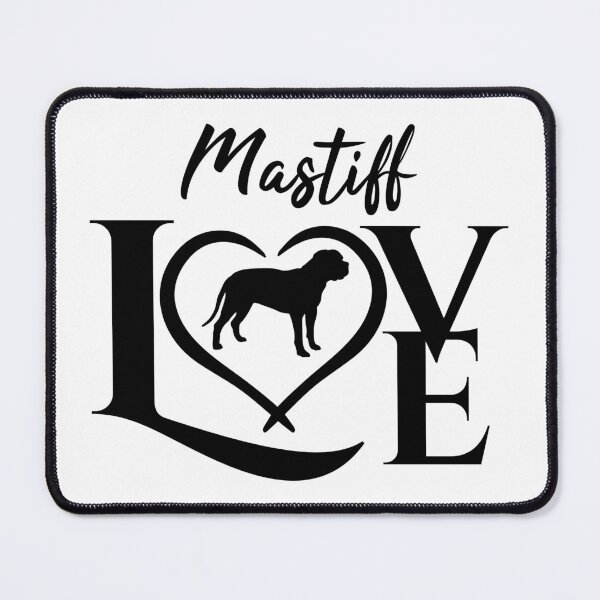 Item preview, Love Mastiff – Heart and Dog Silhouette Design designed and sold by EmeraldeaArt.