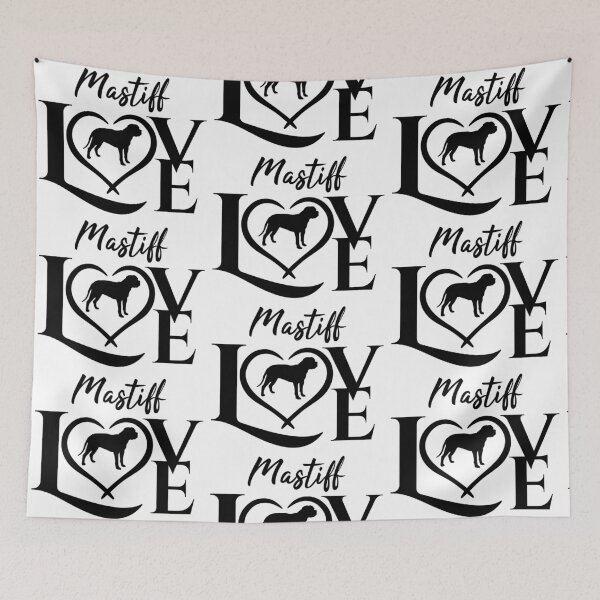 Item preview, Love Mastiff – Heart and Dog Silhouette Design designed and sold by EmeraldeaArt.