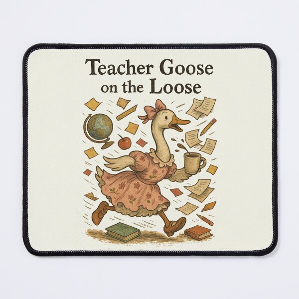 Item preview, Teacher Goose On The Loose Pretty Porch Coquette Bow Vintage designed and sold by SunfullyYours.