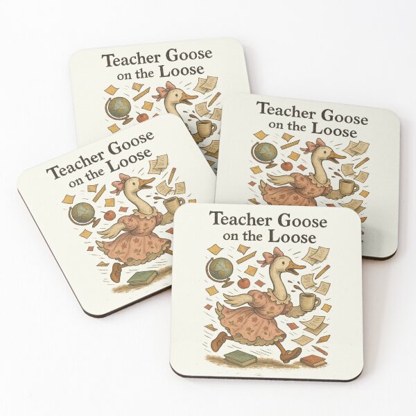 Item preview, Teacher Goose On The Loose Pretty Porch Coquette Bow Vintage designed and sold by SunfullyYours.