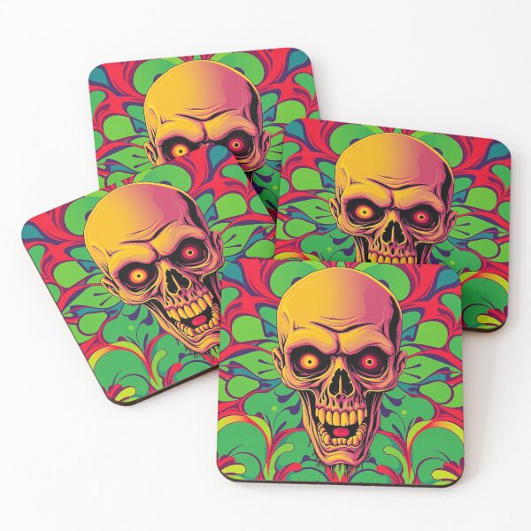 Item preview, Psychedelic Zombie Skull designed and sold by TheDarkVault.