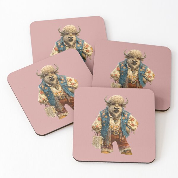 Item preview, Title: Groovy Bison Boho Vibes designed and sold by MYTHIC PEEL STICKERS.