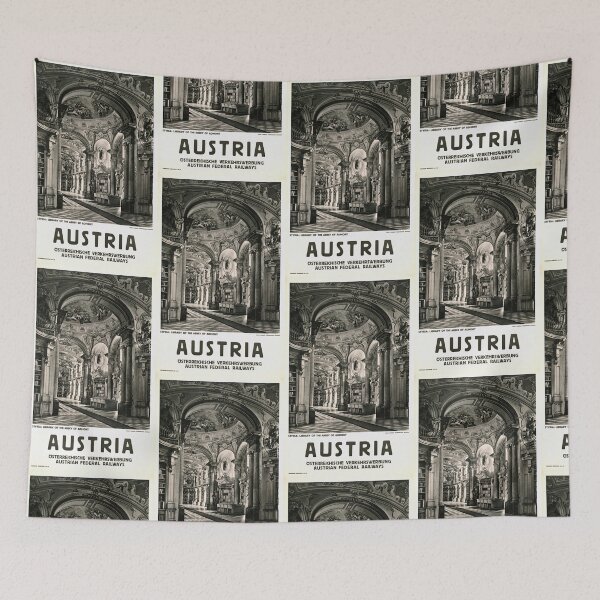 Item preview, Vintage Admont Abbey Library Poster | Baroque Architecture Art Print | Austrian Travel Promotion | Stunning Monastic Interior designed and sold by artofuniverse.