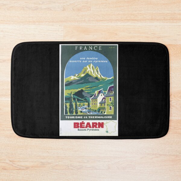 Item preview, Vintage Travel Poster | Béarn Basses-Pyrénées France | Mid-20th Century Art | Pyrenees Mountains | Tourism and Thermalism designed and sold by artofuniverse.