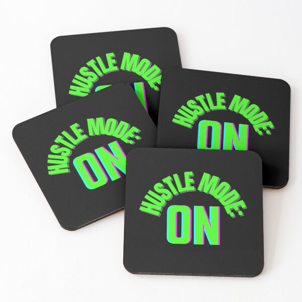Item preview, Hustle Mode: ON – Neon Style Grind Quote designed and sold by thoratsdesign.