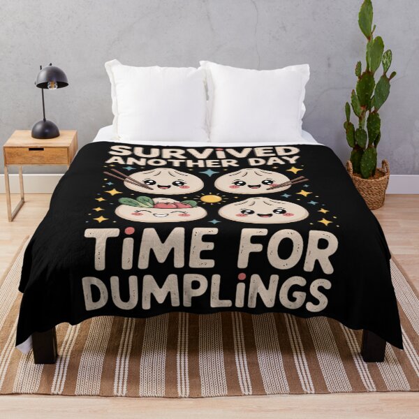 Item preview, Survived Day Time Dumplings Cute Smiling Food designed and sold by CookWorldLaughs.