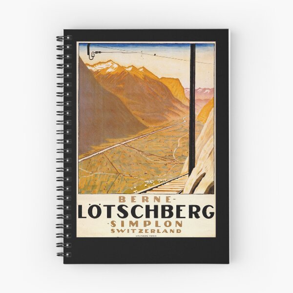 Item preview, Vintage Travel Poster | Lötschberg-Simplon | Art Deco Style | Swiss Alps Railway | Mid-20th Century | Scenic Landscape Print designed and sold by artofuniverse.