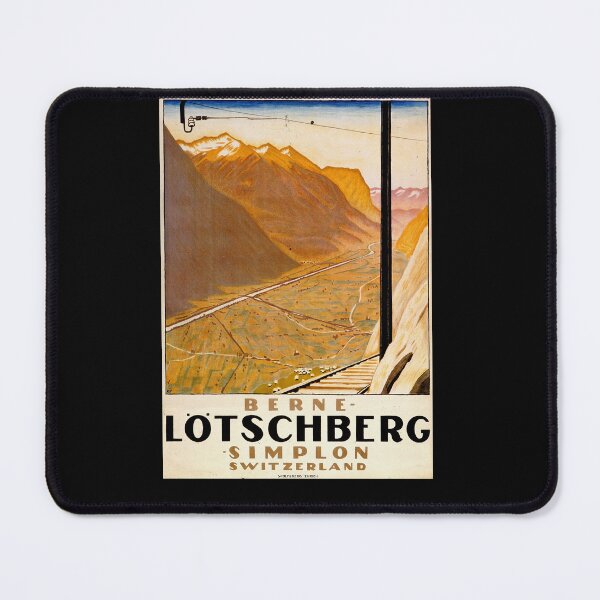 Item preview, Vintage Travel Poster | Lötschberg-Simplon | Art Deco Style | Swiss Alps Railway | Mid-20th Century | Scenic Landscape Print designed and sold by artofuniverse.