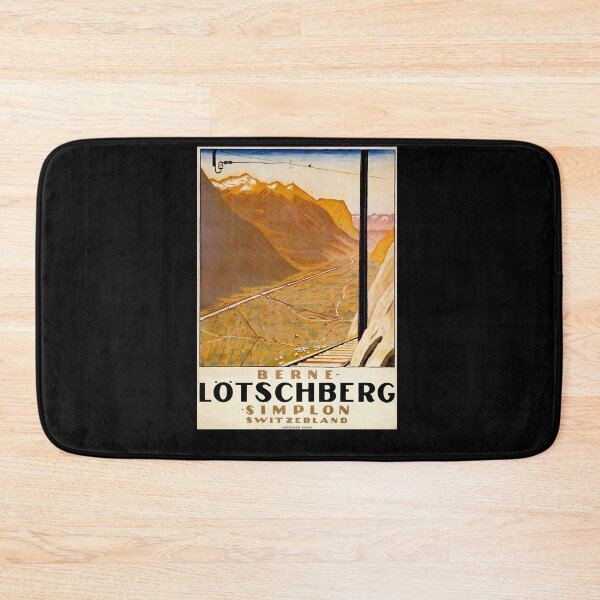 Item preview, Vintage Travel Poster | Lötschberg-Simplon | Art Deco Style | Swiss Alps Railway | Mid-20th Century | Scenic Landscape Print designed and sold by artofuniverse.