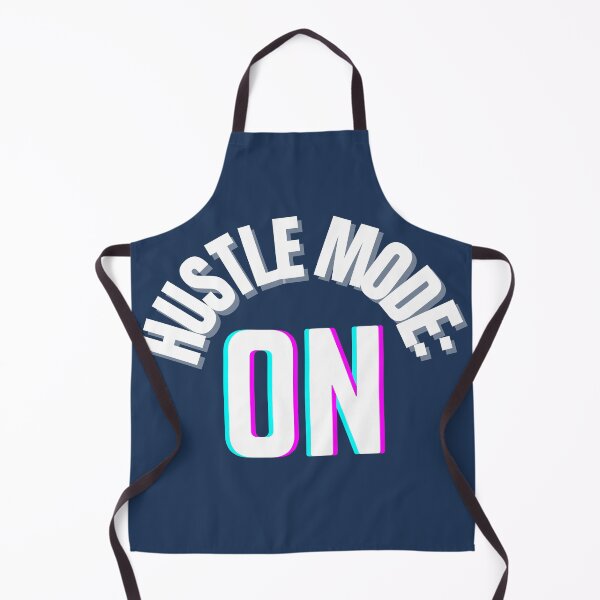 Item preview, Hustle Mode: ON – White Motivational Typography on Dark Blue designed and sold by thoratsdesign.