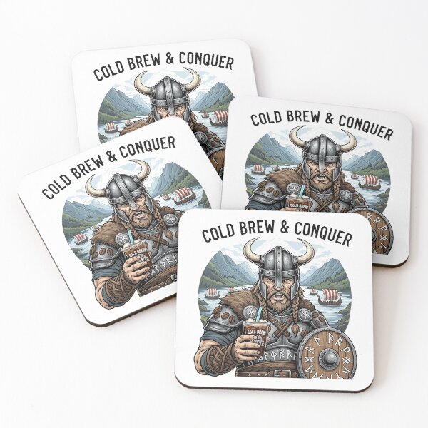 Item preview, Cold Brew & Conquer – Viking Coffee Lover Design designed and sold by shashtopia.