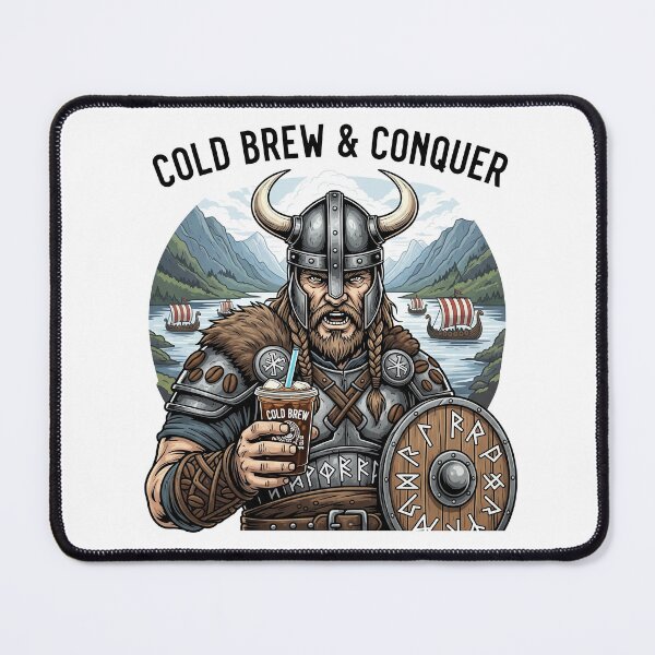 Item preview, Cold Brew & Conquer – Viking Coffee Lover Design designed and sold by shashtopia.