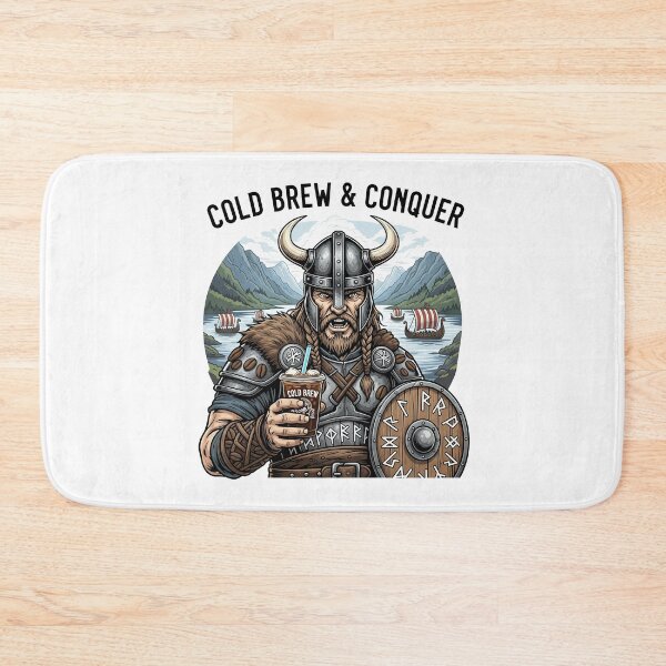 Item preview, Cold Brew & Conquer – Viking Coffee Lover Design designed and sold by shashtopia.