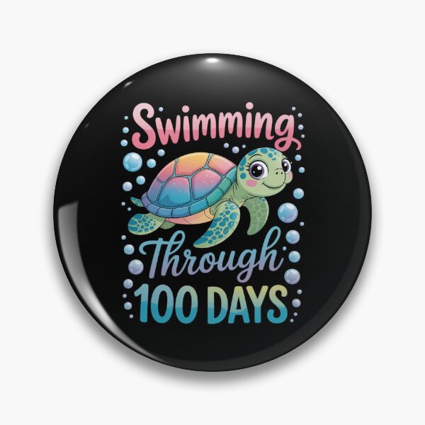 Item preview, Swimming Through 100 Days Cute Turtle 100th Day Of School designed and sold by CookWorldLaughs.
