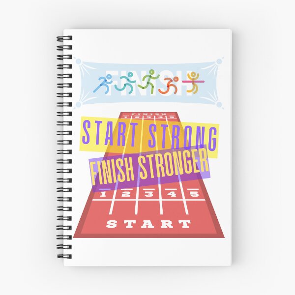 Item preview, Start Strong Finish Stronger Running Design – Motivational Track designed and sold by E20STUDIO.