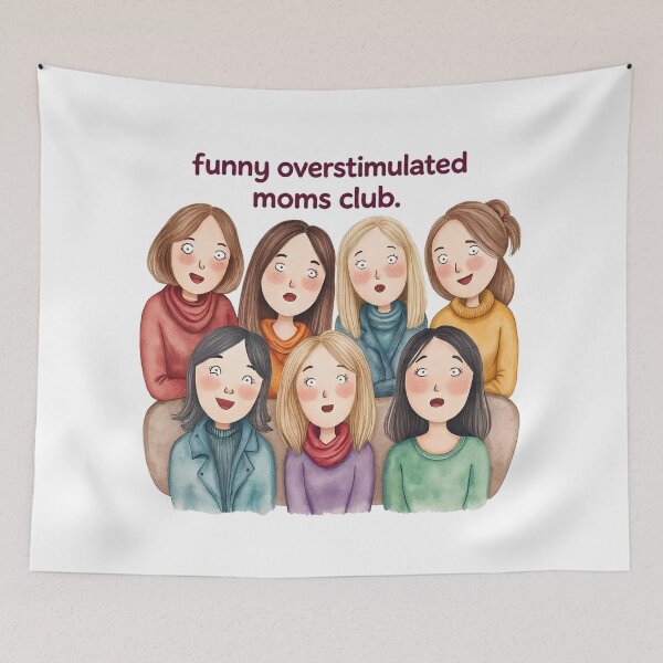 Item preview, Funny Overstimulated Moms Club v2 designed and sold by Kimhunza.